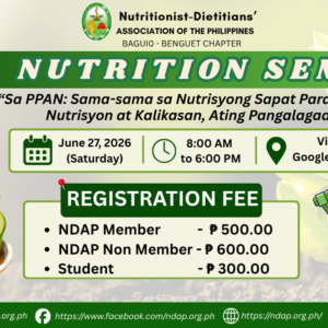 PRE - NUTRITION SEMINAR (Baguio - Benguet Chapter)